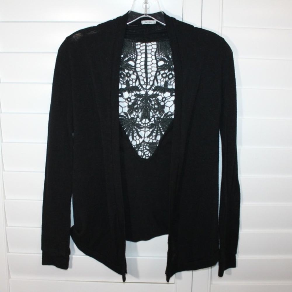 Lace Black Cardigan